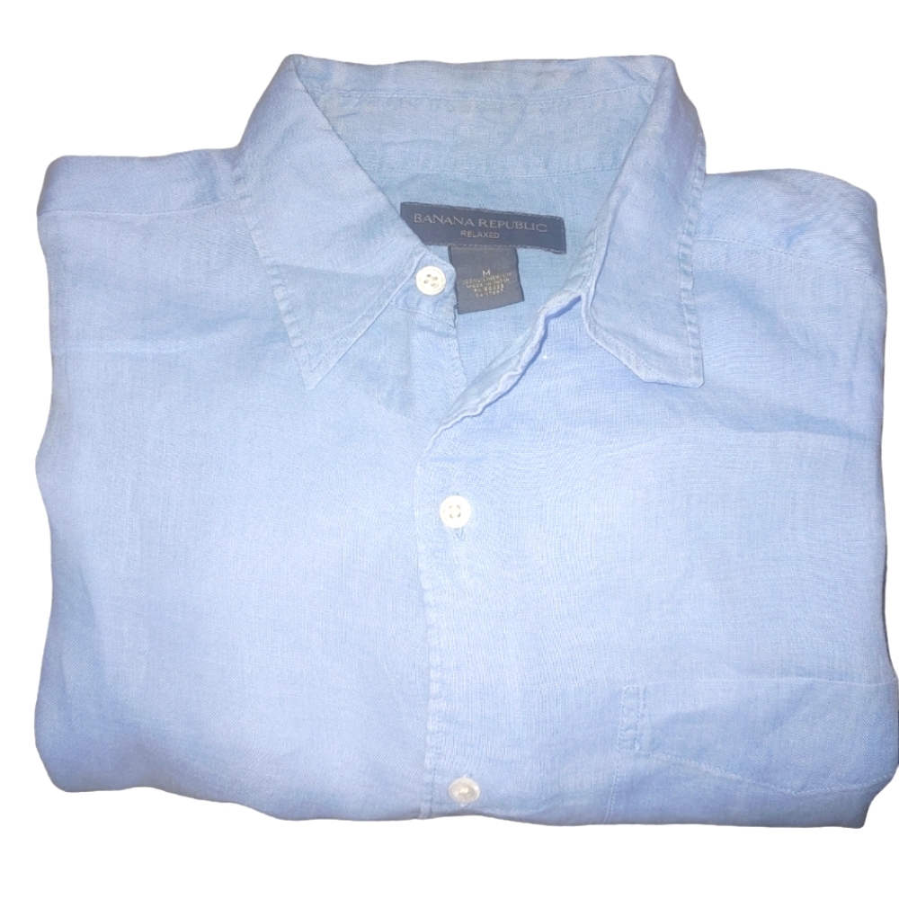 Banana Republic Relaxed 100% Linen Long Sleeve Shirt